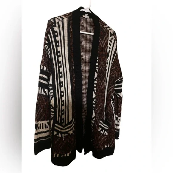 Ecote Urban Outfitter Open Front Cardigan Women Large Geometric Multicolor comfy - Picture 6 of 16